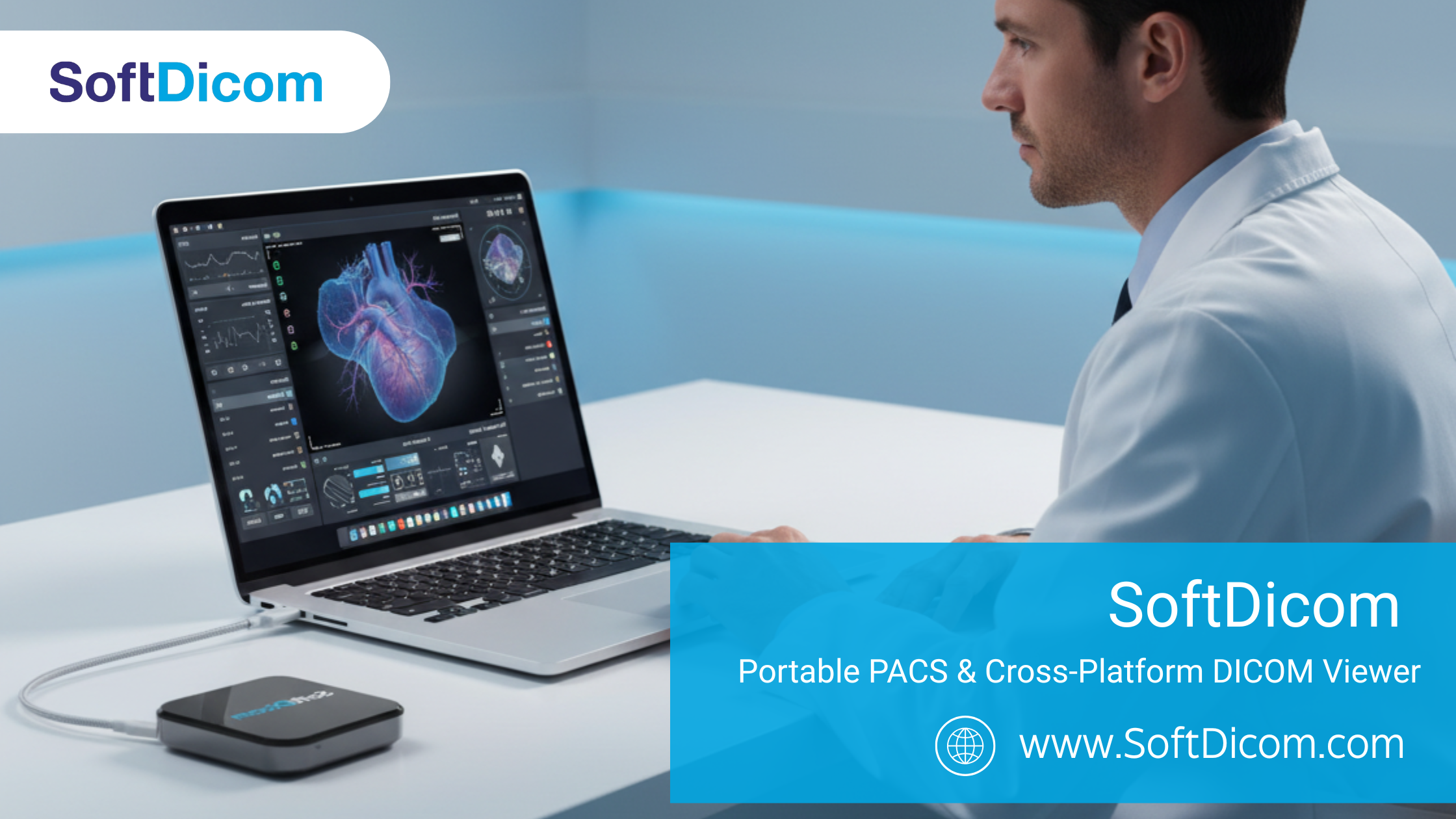 SoftDicom — personal portable PACS and cross-platform DICOM viewer for clinicians